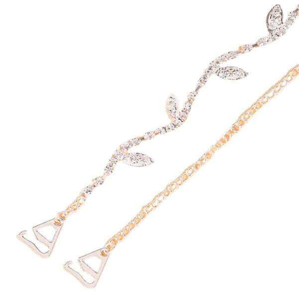 Women's Leaf Rhinestone Shoulder Chain - Image 3