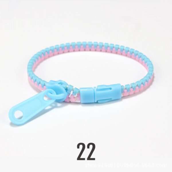 No 5 Two-color Children's Zipper Bracelet - Image 4