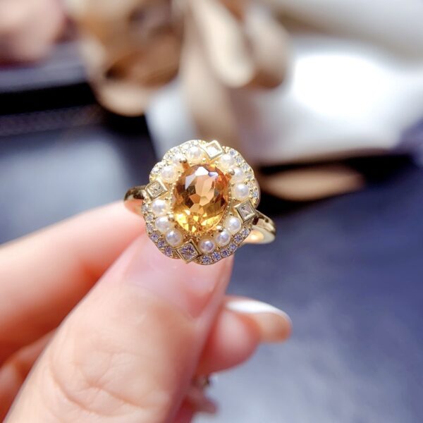 Jewelry Natural Citrine Set S925 Silver Female - Image 10