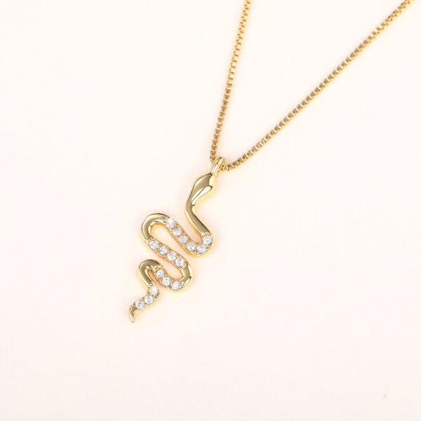 Fashion Lady Snake Pendant Necklace With Dazzling Zirconia Stylish Party Accessories Dainty Gift Animal Jewelry For Women Fashion Jewelry - Image 6