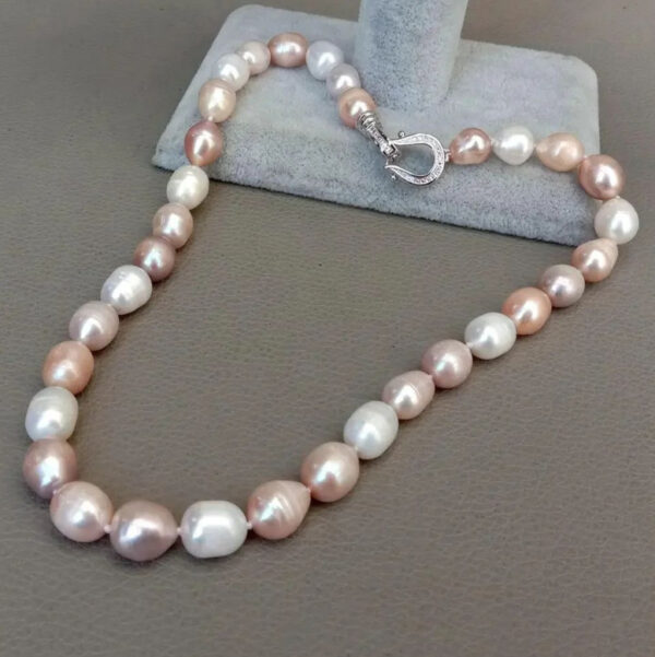 Natural Freshwater Thread Pearl Irregular Shaped Necklace - Image 7