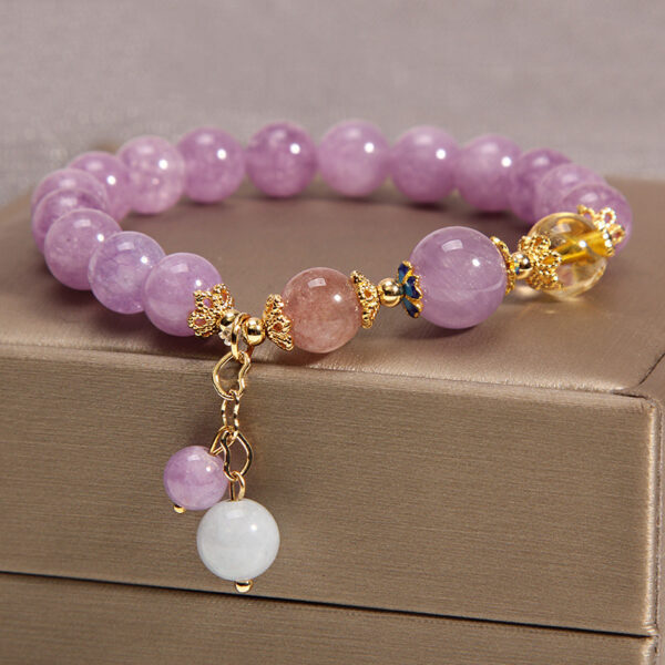 Natural Amethyst Bracelet Female Ins Niche Design