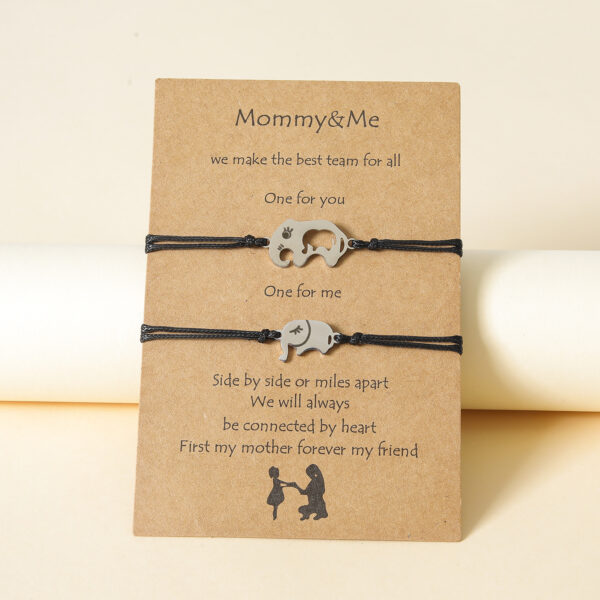 Mother's Day Card Creative Stainless Steel Bracelet - Image 4