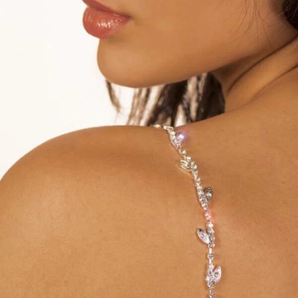 Women's Leaf Rhinestone Shoulder Chain - Image 2