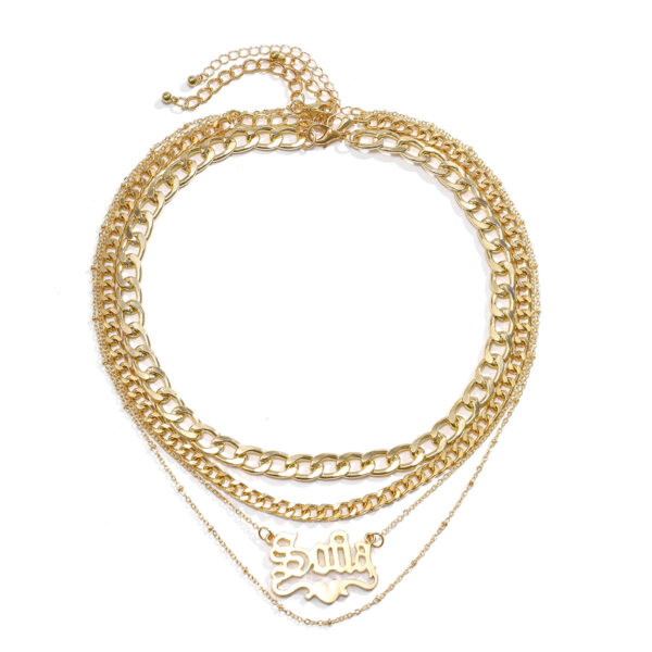 Simple Exaggerated Multi-layer Hollow Chain Collar - Image 2