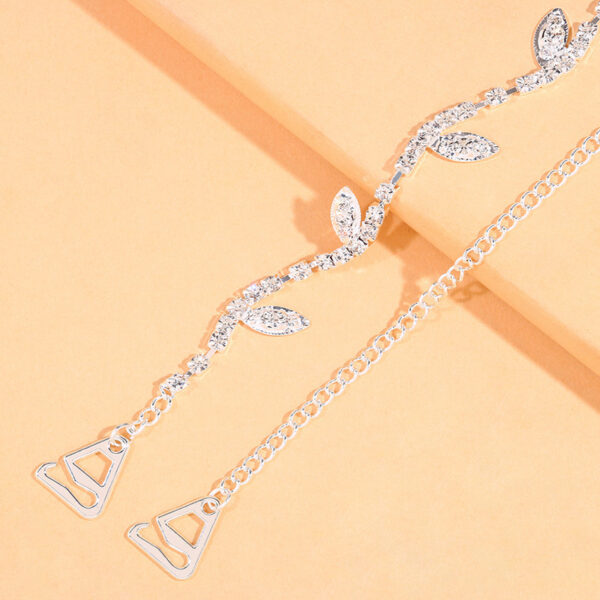 Women's Leaf Rhinestone Shoulder Chain - Image 4