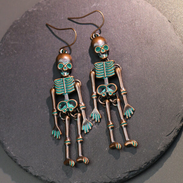 Earrings European And American Skull Skull Exaggerated Nightclub - Image 7