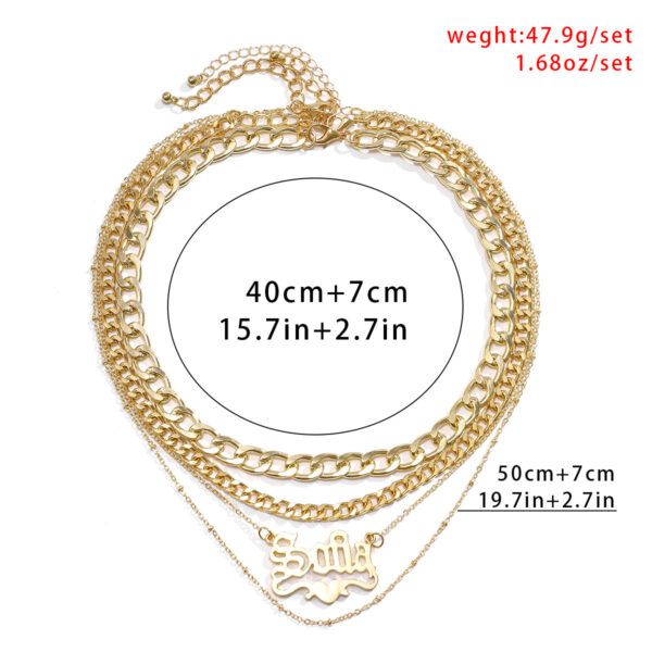 Simple Exaggerated Multi-layer Hollow Chain Collar - Image 6