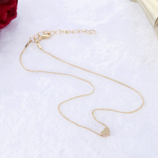 Simple Fashion Gold Color Double-sided Love Pendant Necklaces Clavicle Chains Necklace Women Jewelry Valentines Day Gift - Image 9