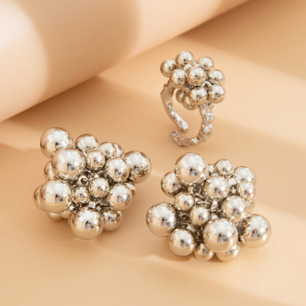 Fashion Geometry Pattern Beaded Earrings Suit - Image 5