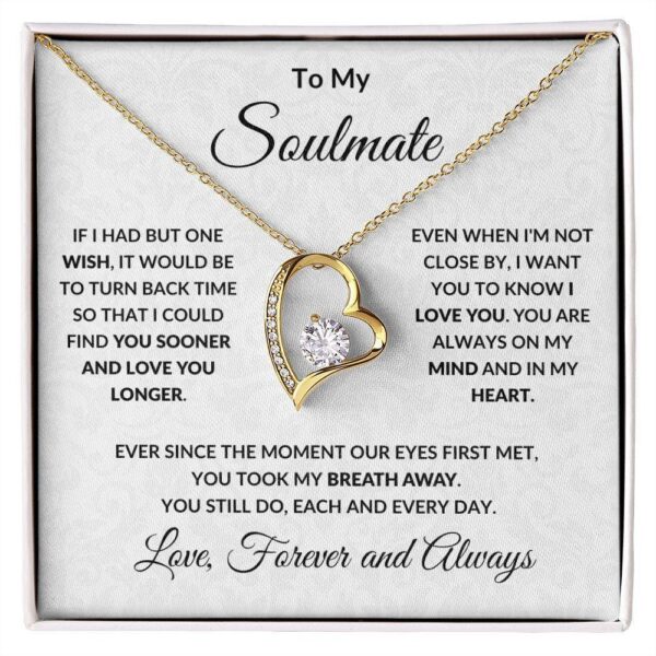 My Soul Mate Forever Love Heart Pendant Necklace - Image 4