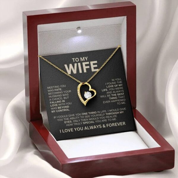 Hollow Jeweled Love Necklace Special-interest Design Gift For Wife - Image 2