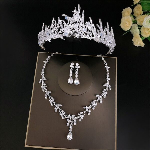 Bridal Crown Three Piece Set - Image 4