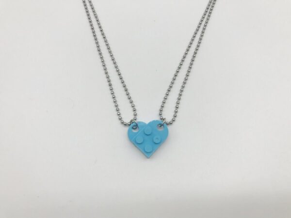 Detachable Love Heart Shaped Block Pendant Necklace - Image 8