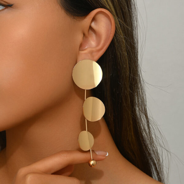 Women's Geometric Earrings Round Niche - Image 5